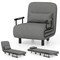 3-in-1 Convertible Sofa Chair Bed with 5-Position Adjustable Backrest and Wheels for Small Spaces